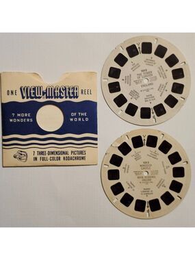 VINTAGE VIEW MASTER Reels x 2 The Tower Of London Windsor Castle 1948